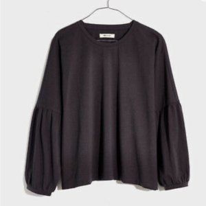 Madewell Crepe Drop-Shoulder Bubble-Sleeve